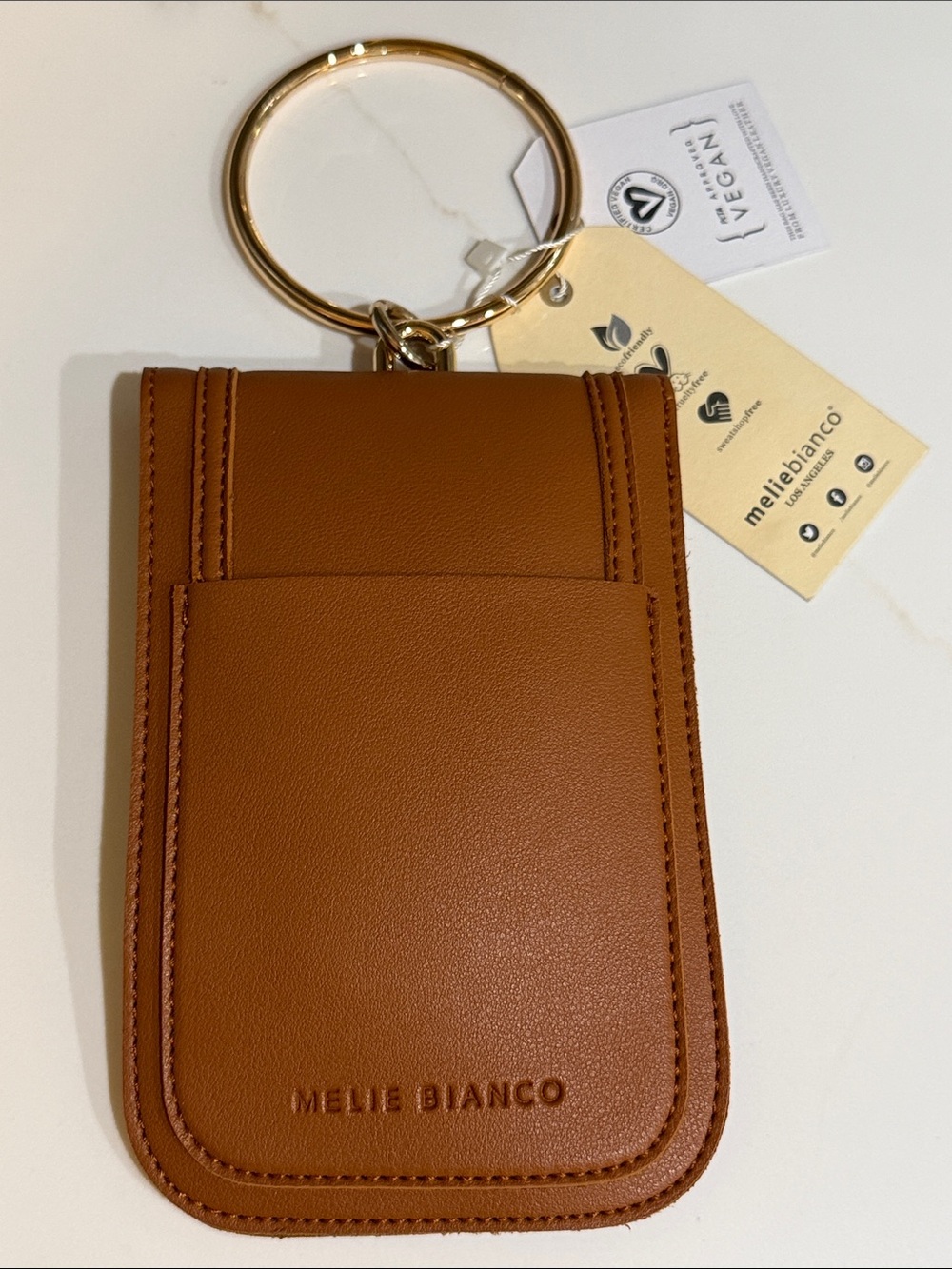 Melie Biianco Tess Vegan Leather Crossbody Phone Bracelet Bag, Hands-Free Style